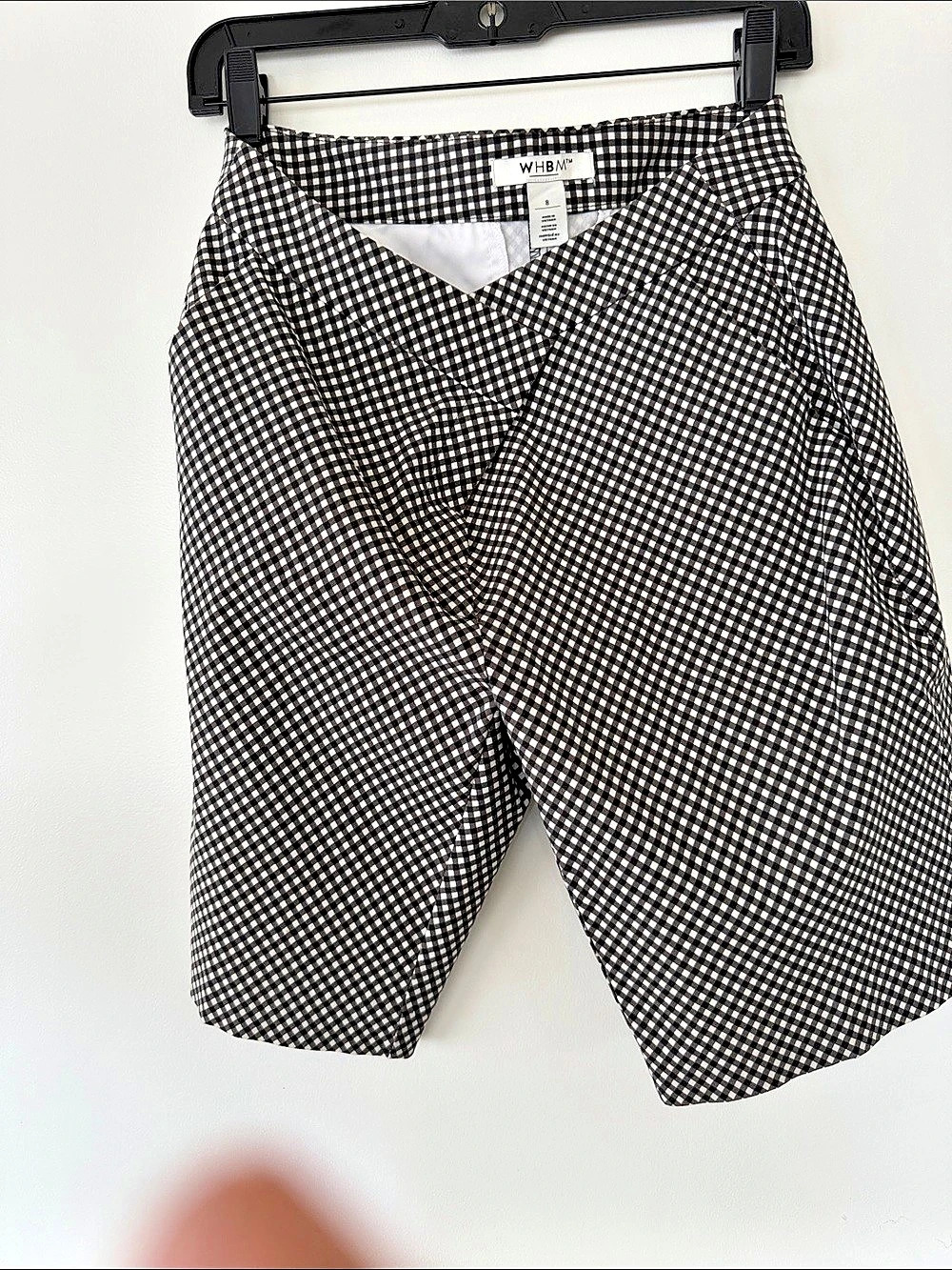 WHBM Gingham Bermuda Shorts in Black & White Size 8